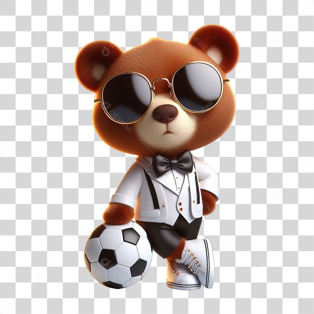 Mascote Urso com Fantasias PNG Transparente