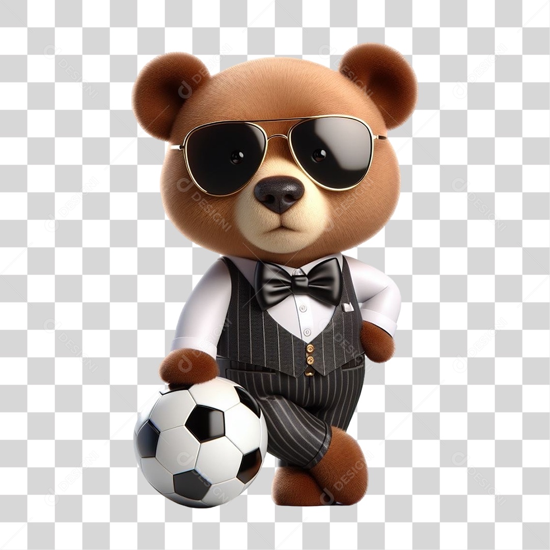 Mascote Urso com Fantasias PNG Transparente