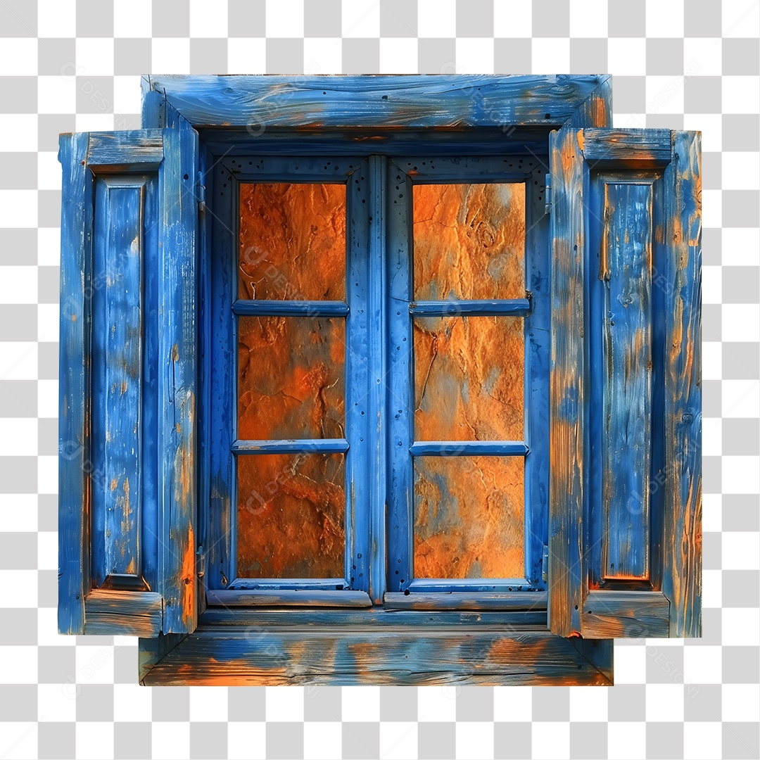 Elemento 3D janela Colorida PNG Transparente