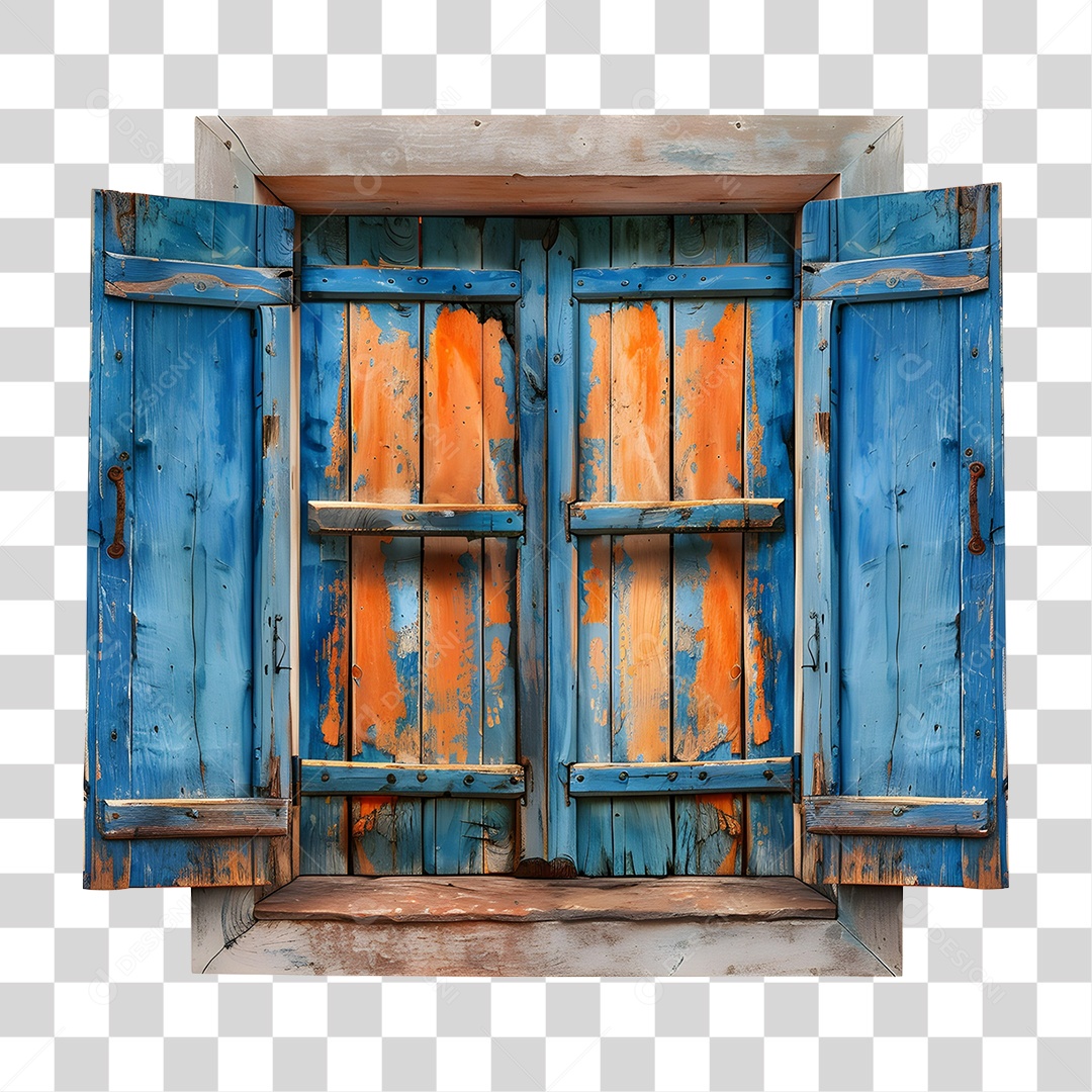 Elemento 3D janela Colorida PNG Transparente