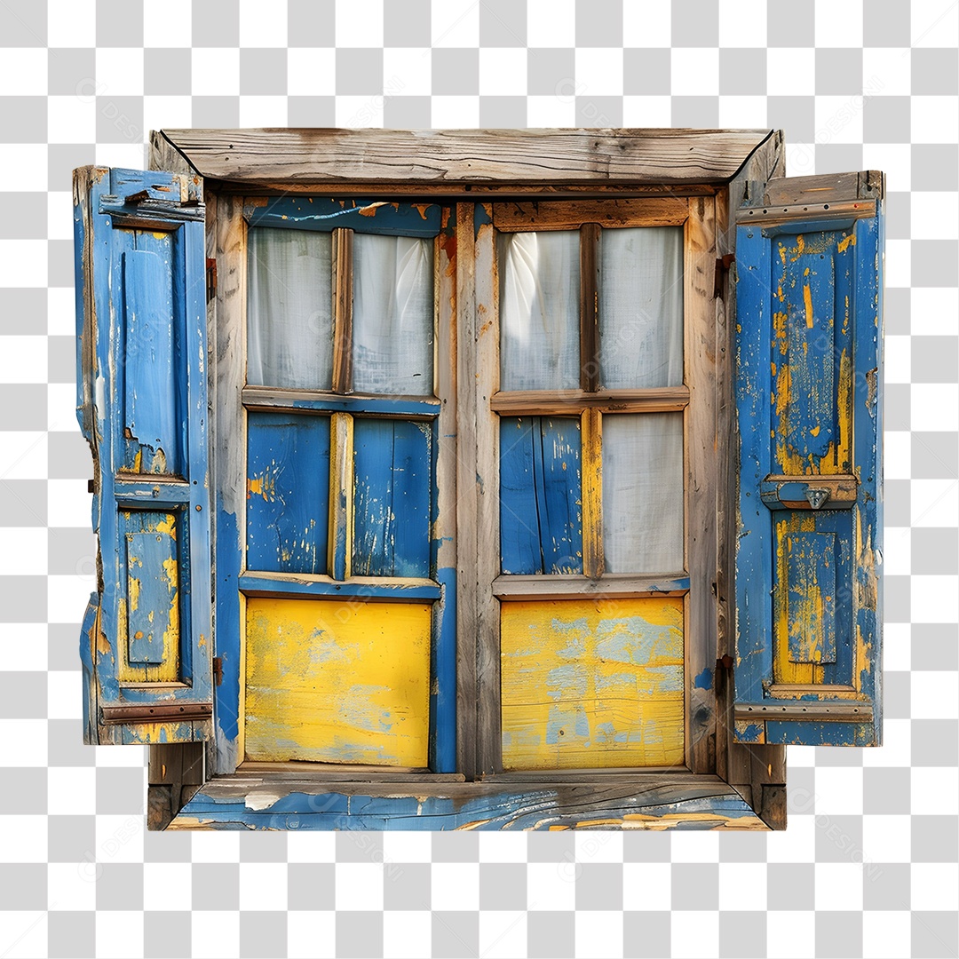 Elemento 3D janela Colorida PNG Transparente