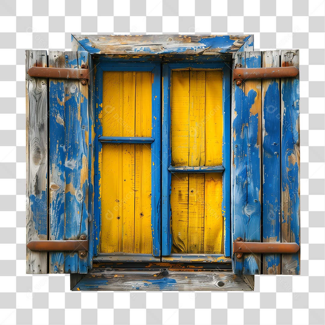 Elemento 3D janela Colorida PNG Transparente