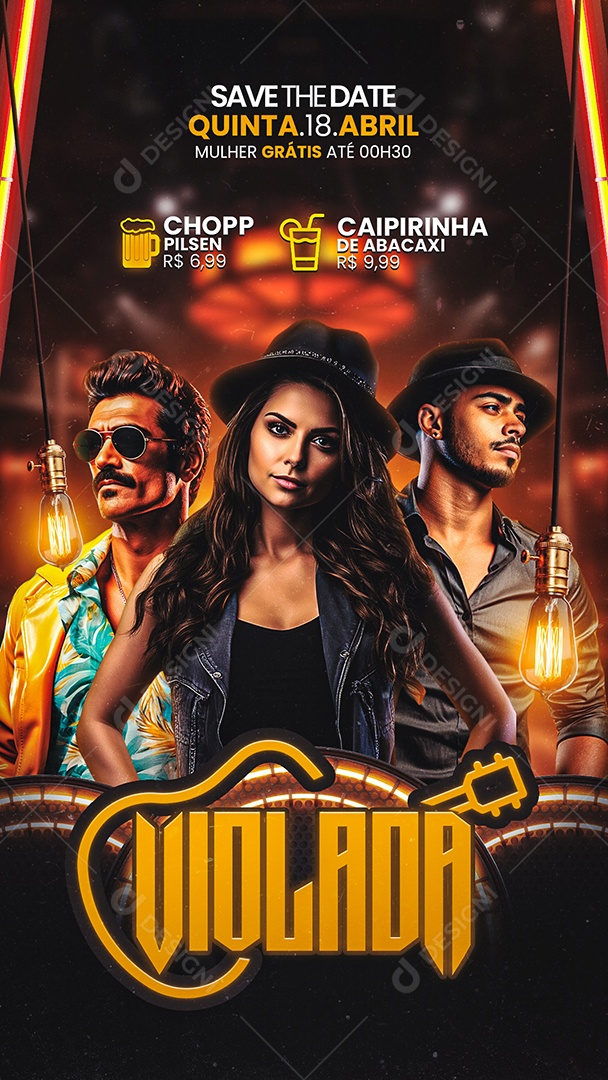 Story Flyer Violada Social Media PSD Editável