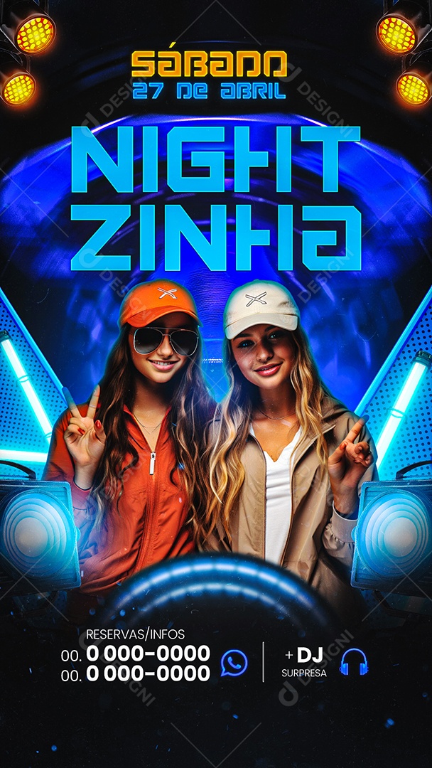 Story Flyer Nightzinha Social Media PSD Editável