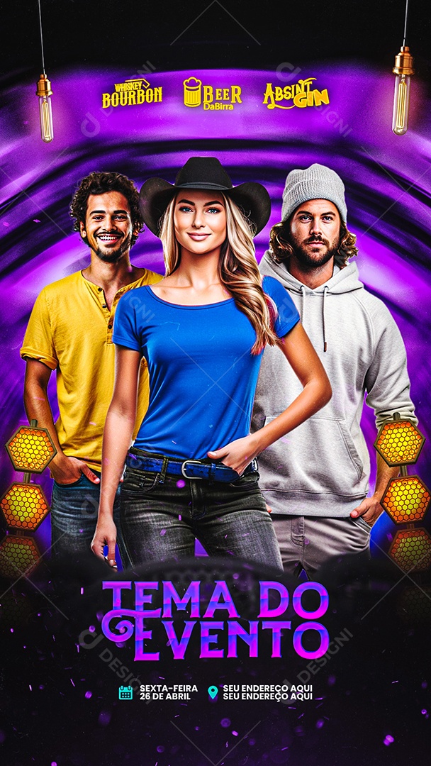 Story Flyer Tema do Evento Social Media PSD Editável