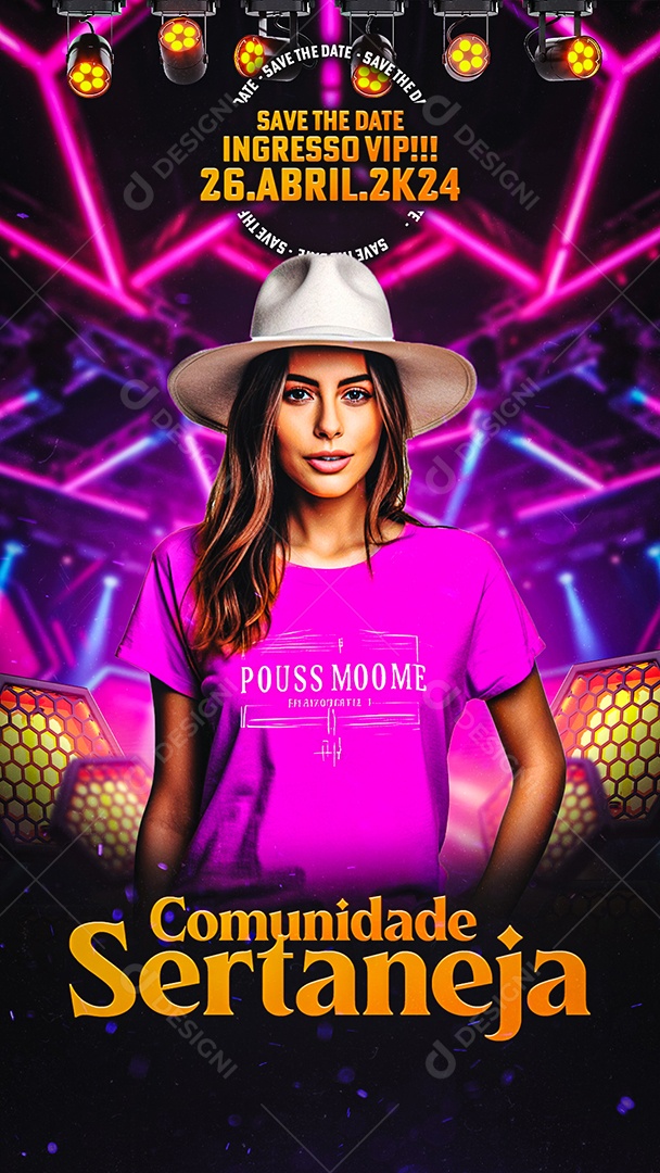 Story Flyer Comunidade Sertaneja Social Media PSD Editável