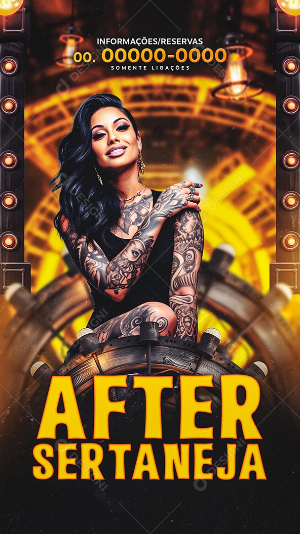 Story Flyer After Sertaneja Social Media PSD Editável