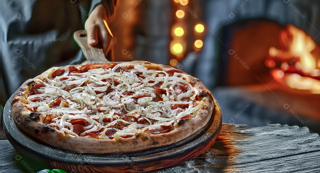 Pizza peperone acebolada