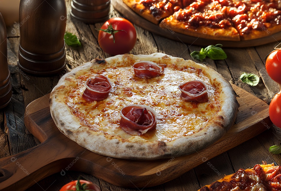 Pizza presunto de parma oven