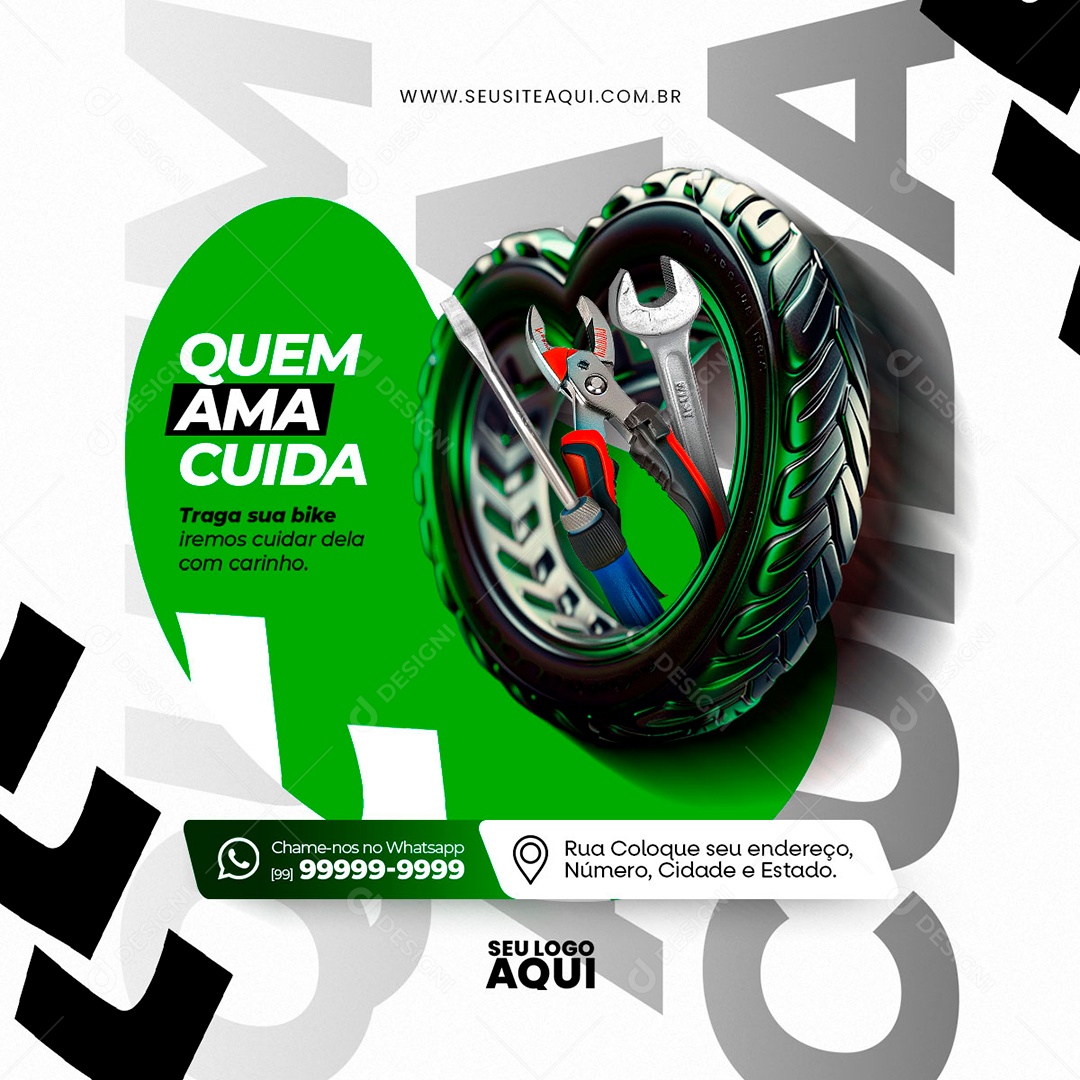 Bicicletaria Social Media PSD Editável