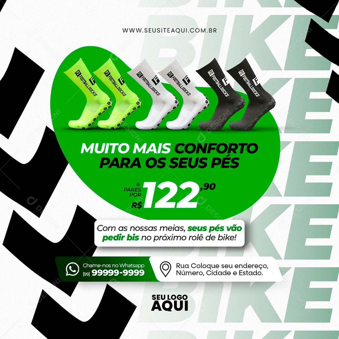 Bicicletaria Social Media PSD Editável