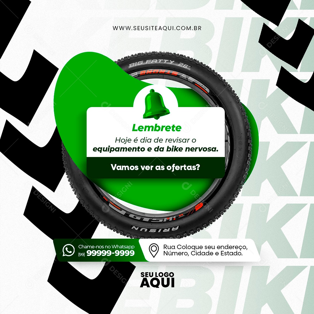Bicicletaria Social Media PSD Editável