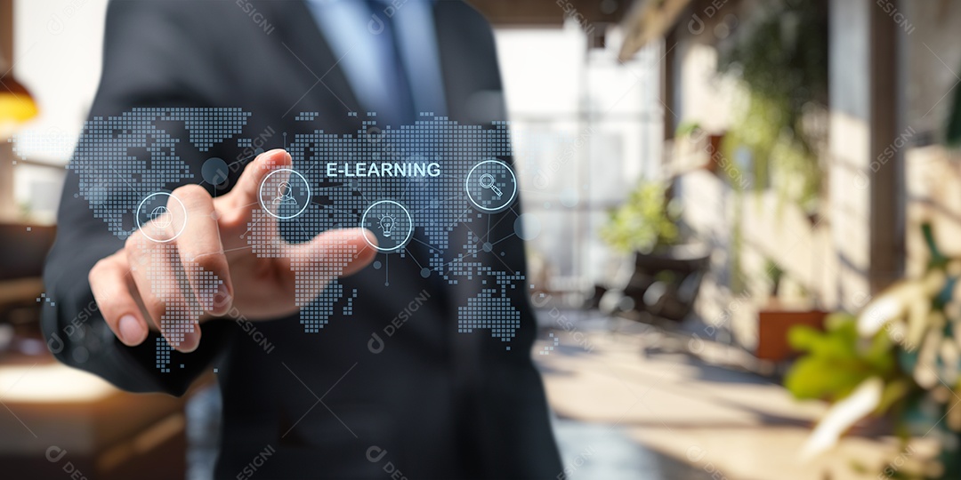 Homem jovem empresário mexendo em seu celular smartphone