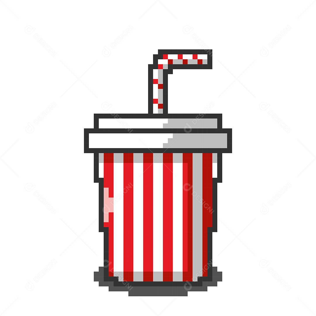 Ícone de Copo de Refrigerante Ilustração Vetor EPS