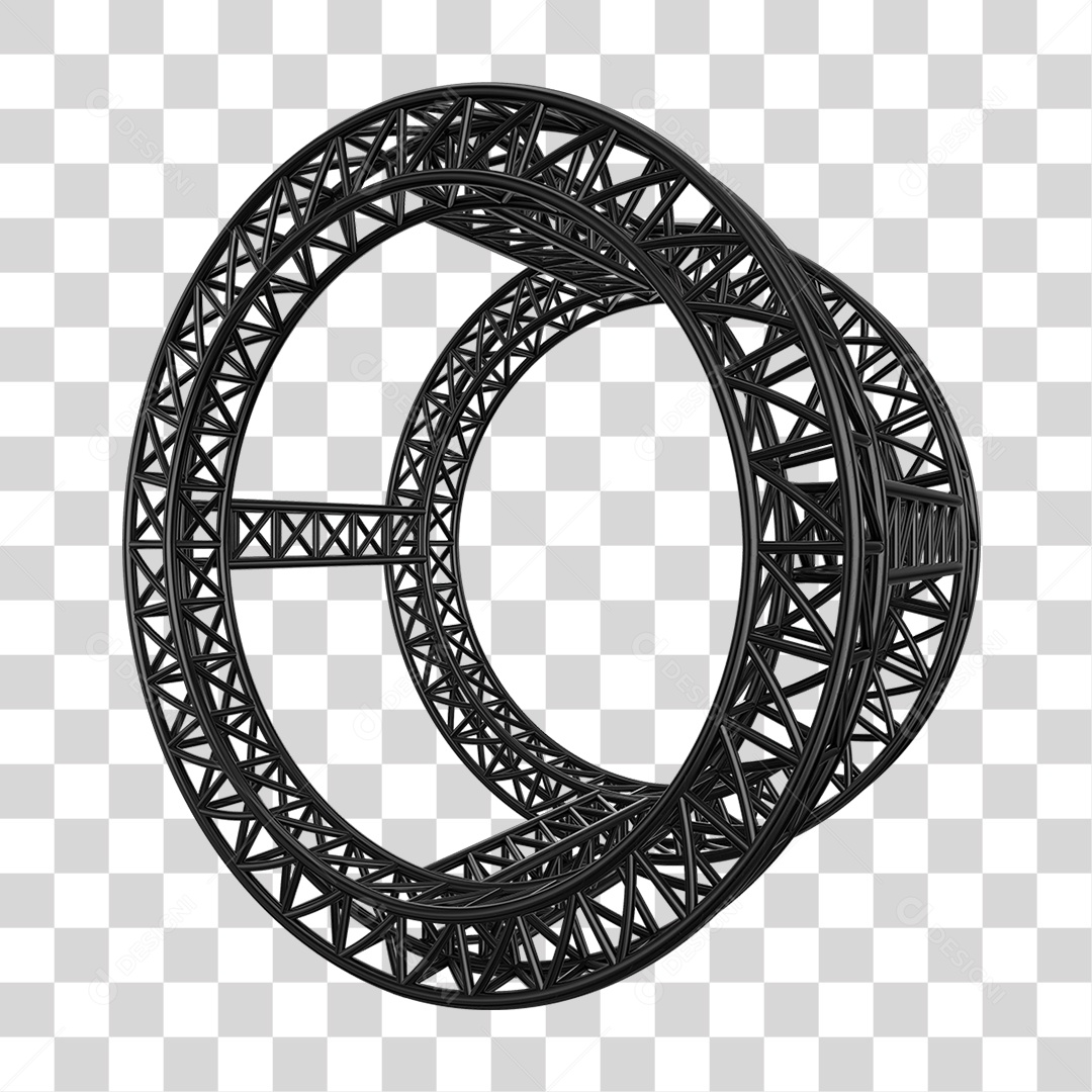 Elemento 3D Pilar Estrutura Metálica PNG Transparente