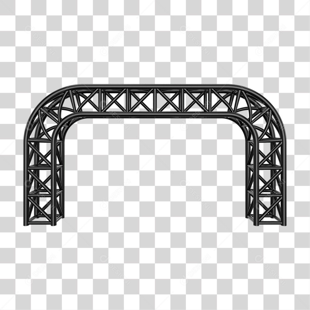 Elemento 3D Pilar Estrutura Metálica PNG Transparente