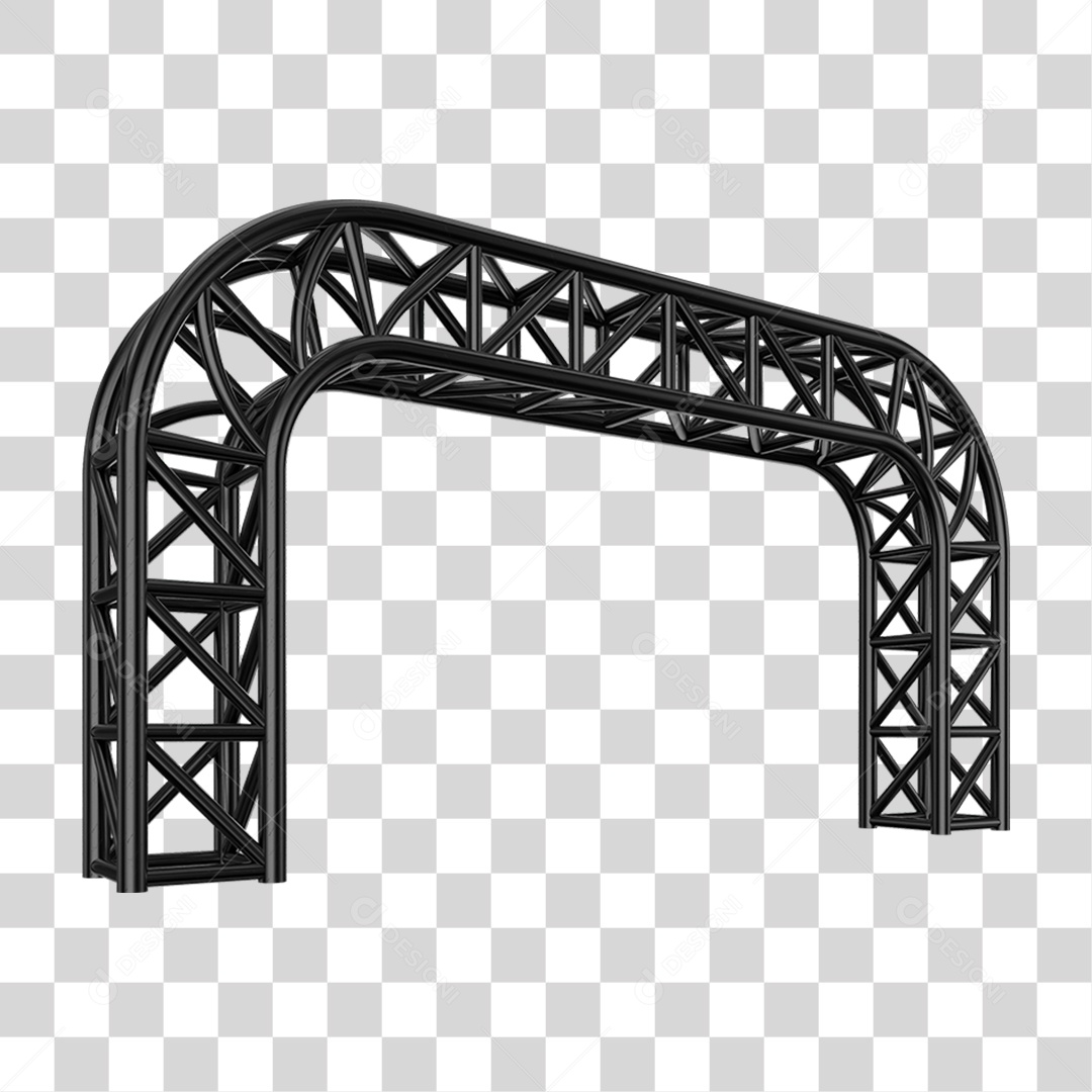 Elemento 3D Pilar Estrutura Metálica PNG Transparente