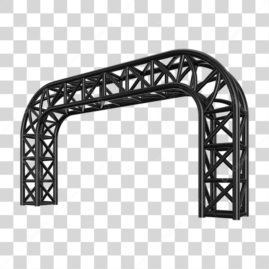 Elemento 3D Pilar Estrutura Metálica PNG Transparente