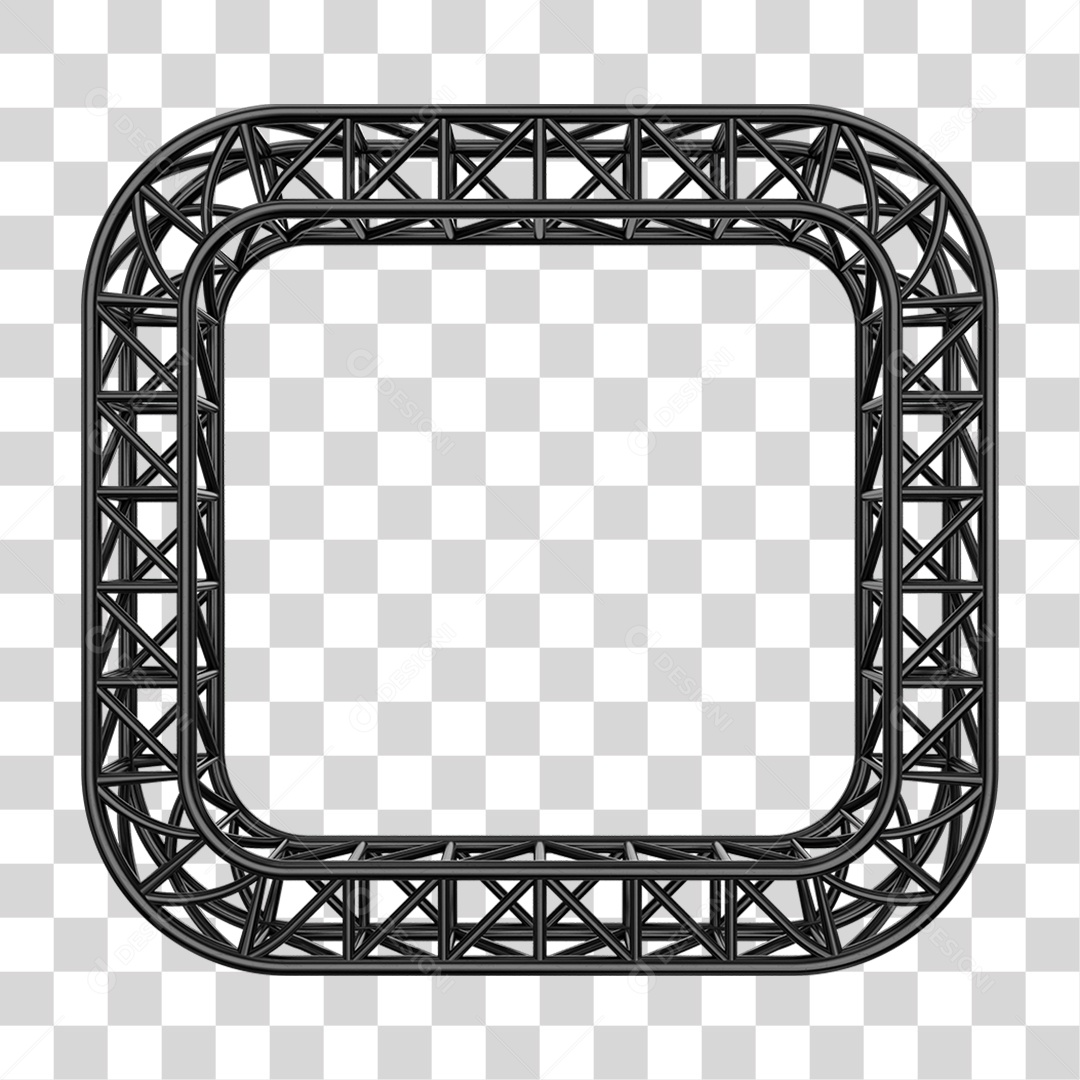 Elemento 3D Pilar Estrutura Metálica PNG Transparente