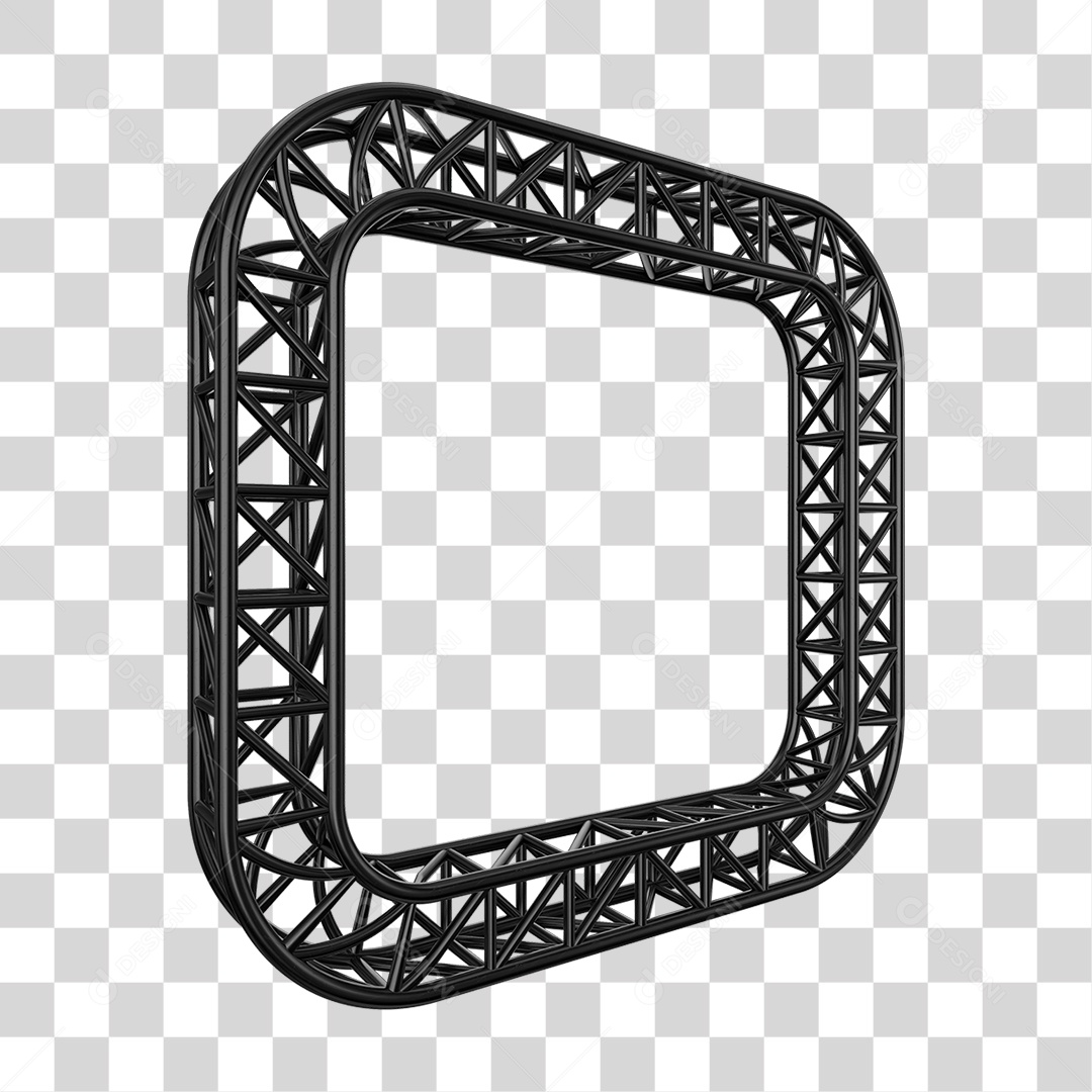 Elemento 3D Pilar Estrutura Metálica PNG Transparente