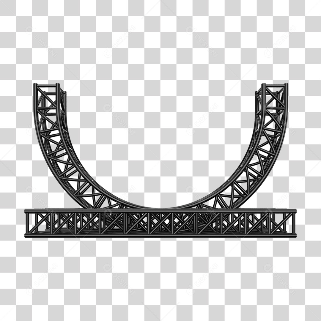 Elemento 3D Pilar Estrutura Metálica PNG Transparente