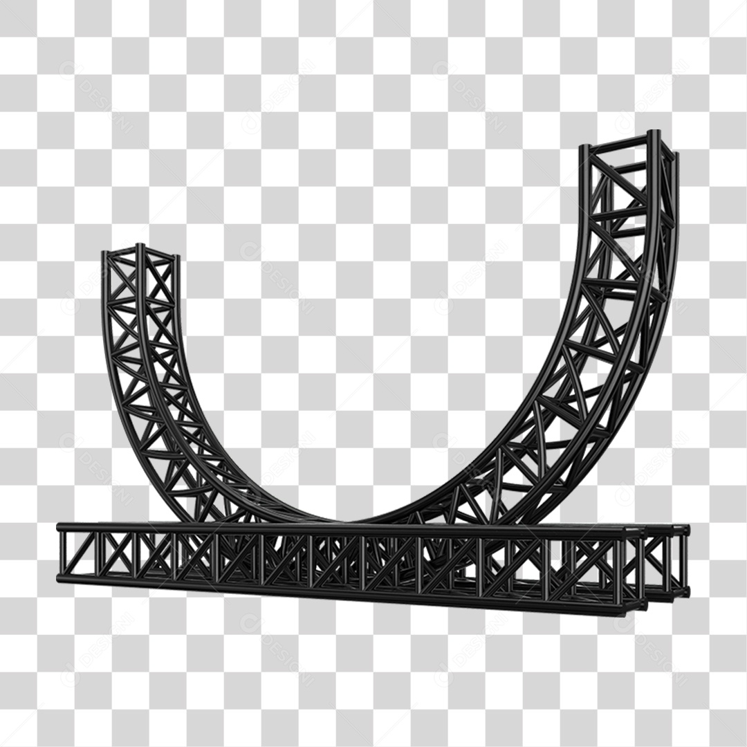 Elemento 3D Pilar Estrutura Metálica PNG Transparente