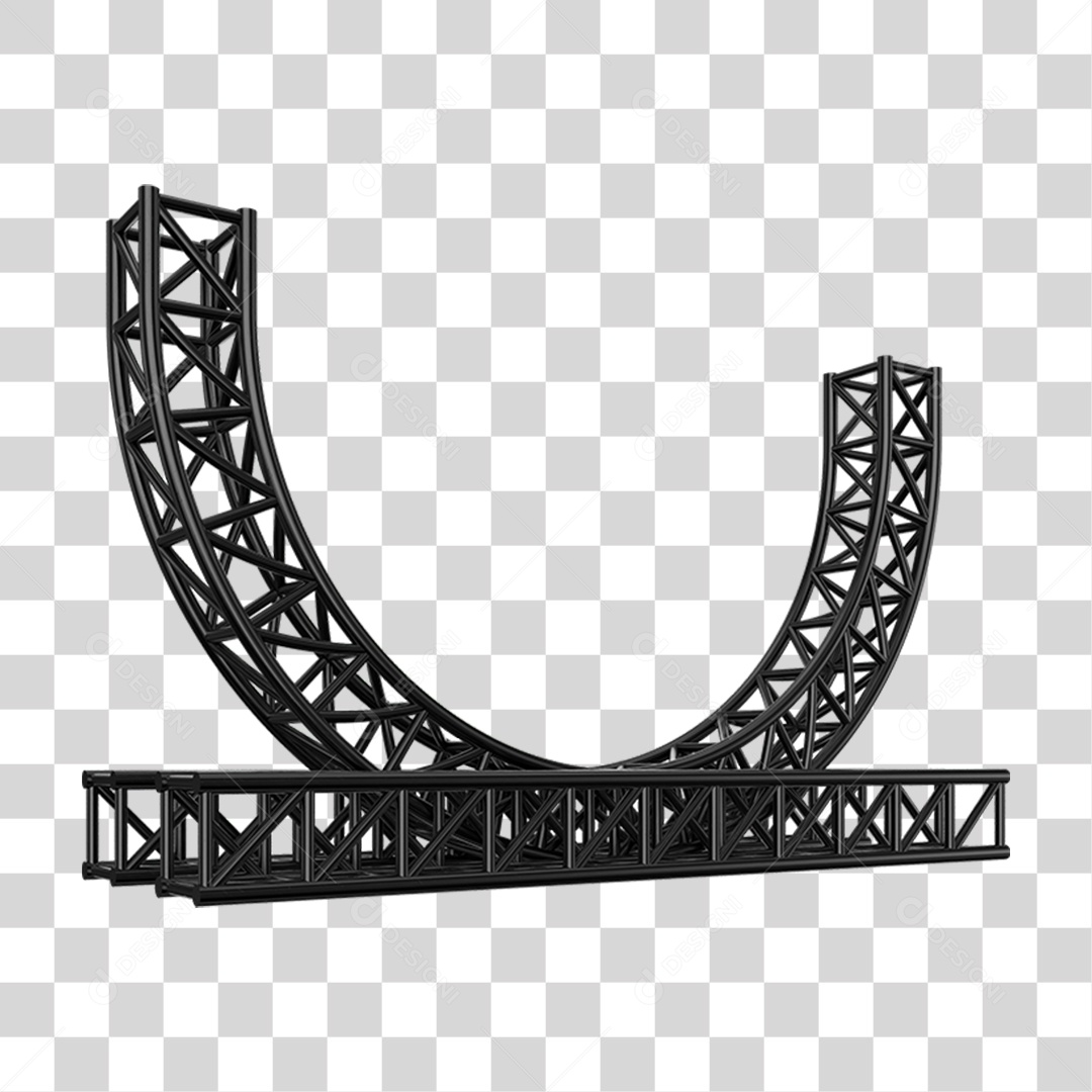 Elemento 3D Pilar Estrutura Metálica PNG Transparente