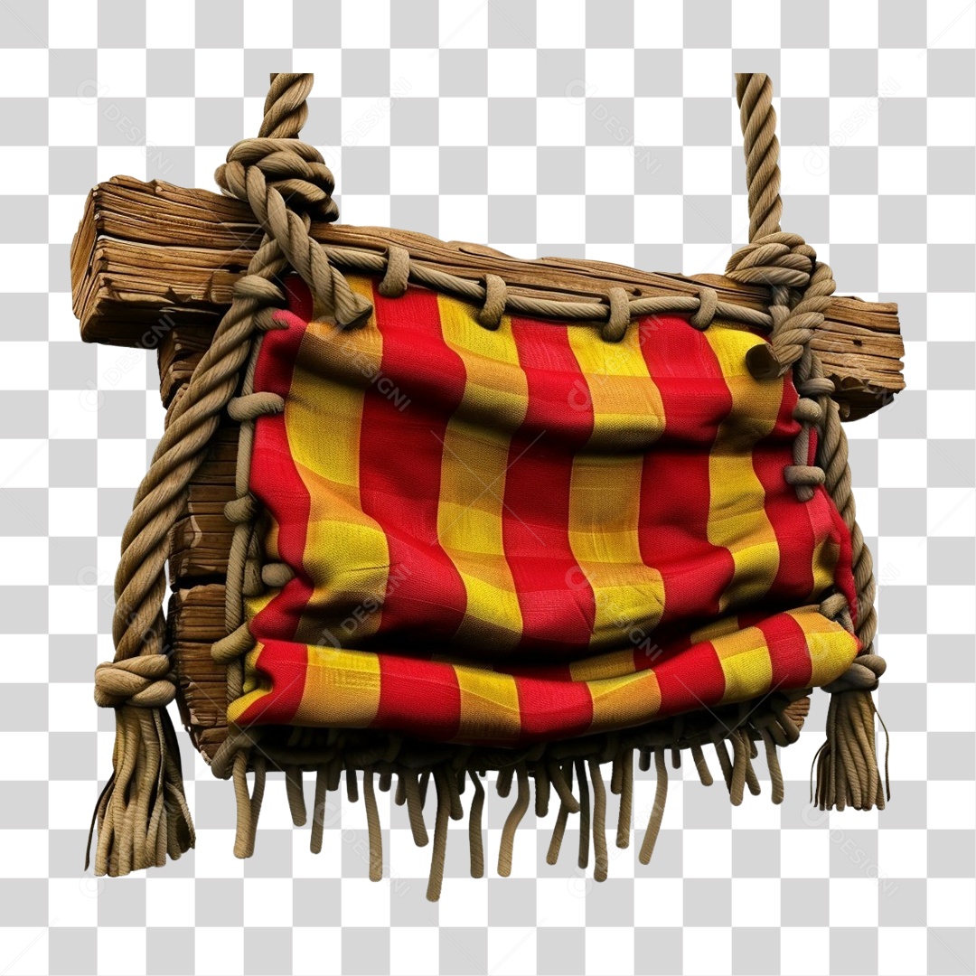 Elemento 3D Decoração Placa Xadrez para Festa Junina São João PNG Transparente