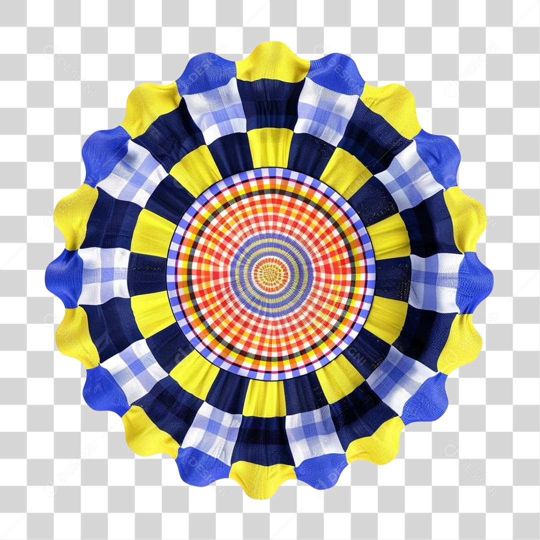 Guirlanda Junina Artesanal Colorida PNG Transparente