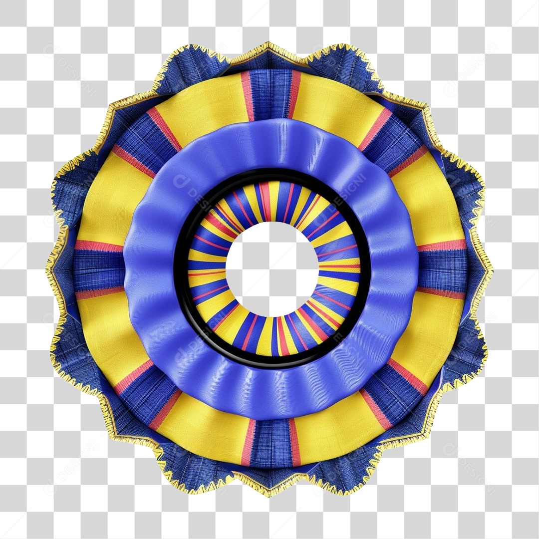 Guirlanda Junina Artesanal Colorida PNG Transparente