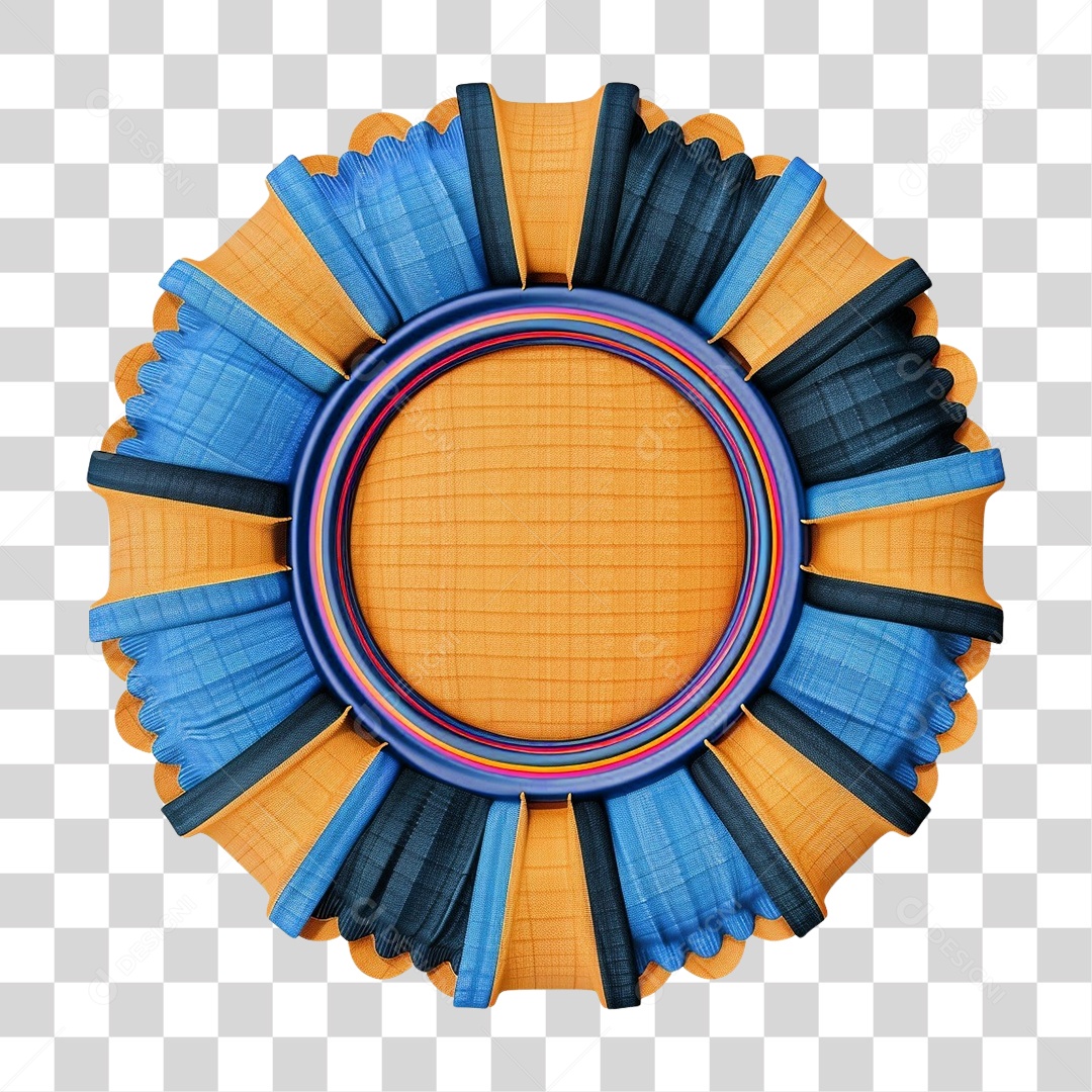 Guirlanda Junina Artesanal Colorida PNG Transparente