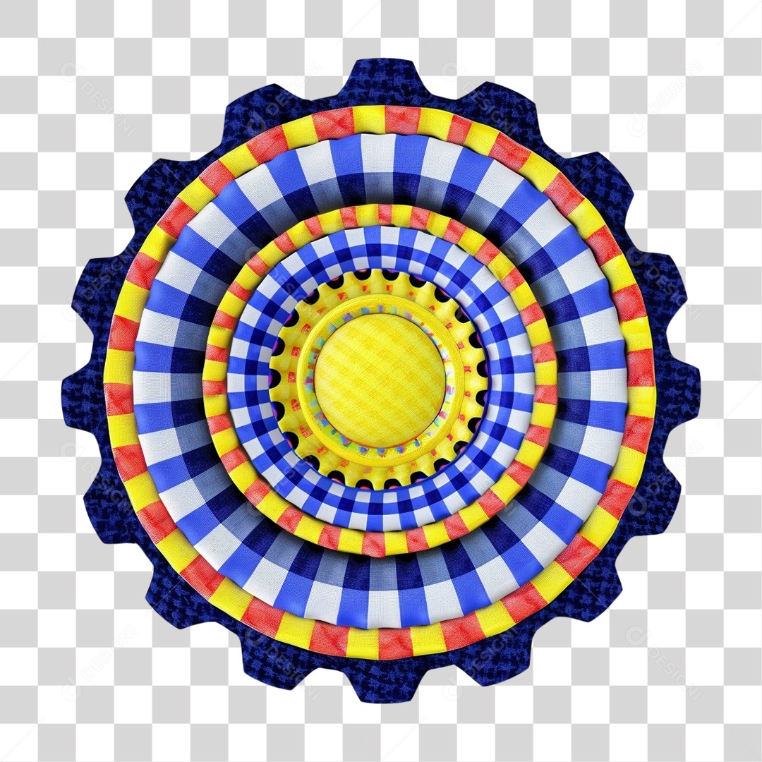 Guirlanda Junina Artesanal Colorida PNG Transparente