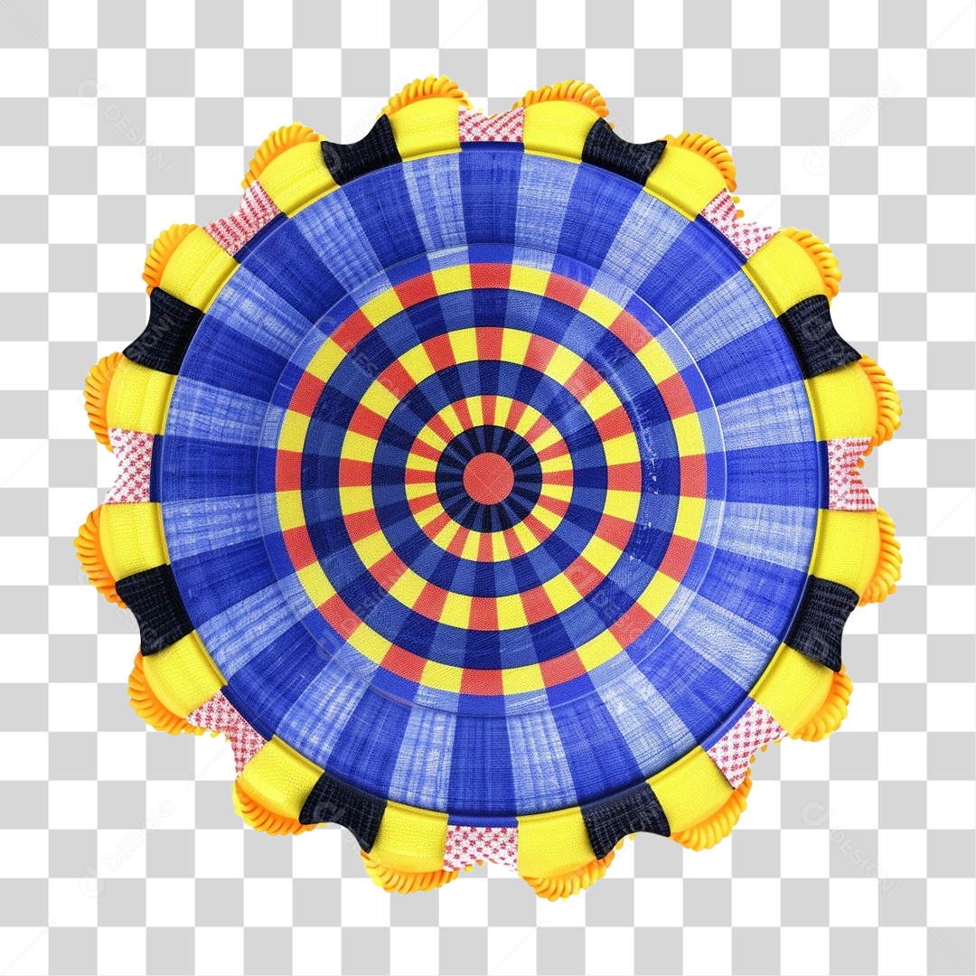 Guirlanda Junina Artesanal Colorida PNG Transparente