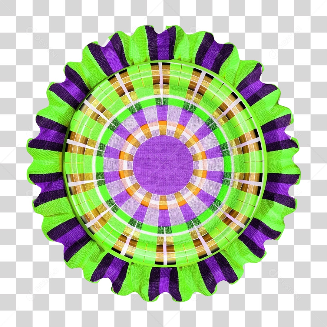 Guirlanda Junina Artesanal Colorida PNG Transparente