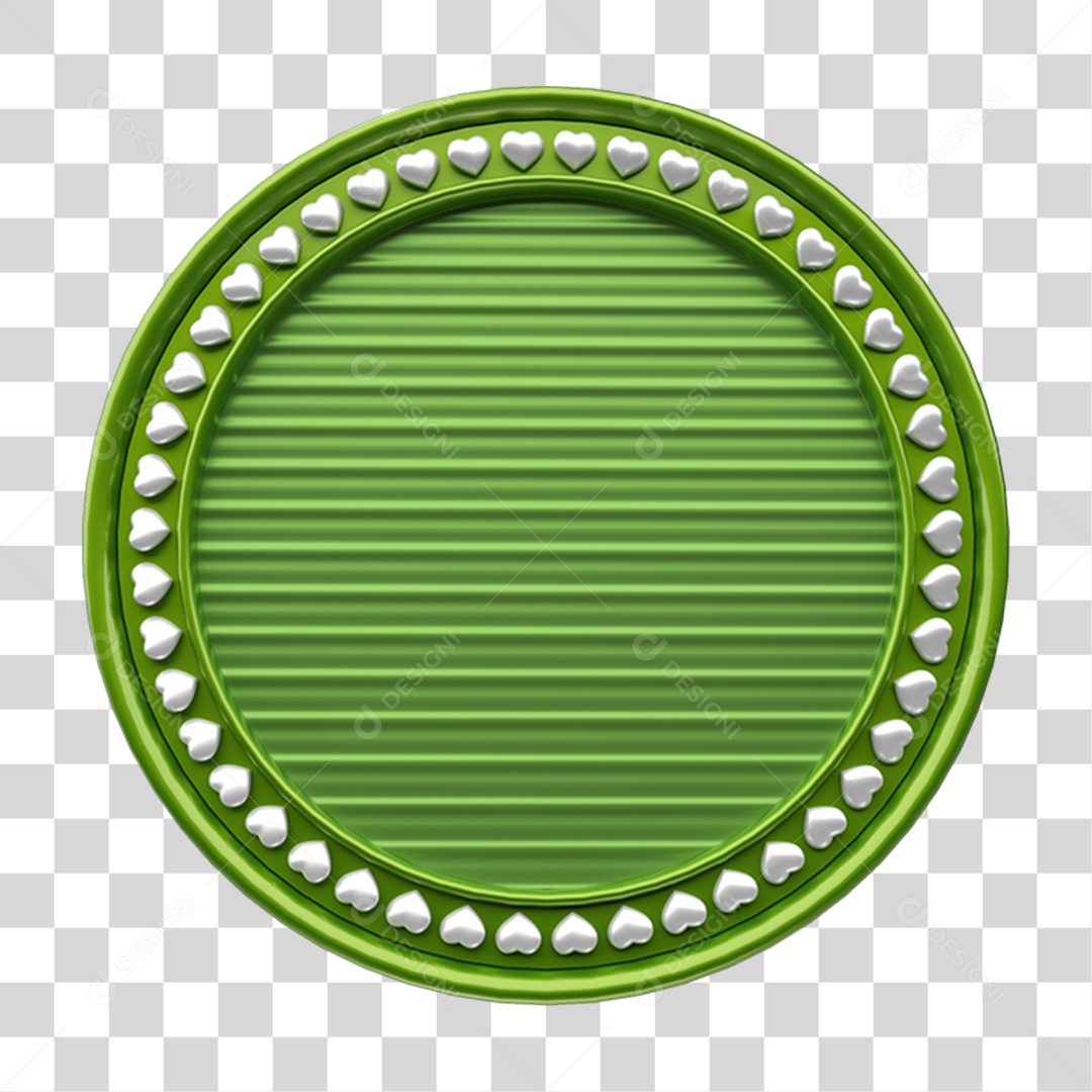 Elemento 3D Circulo Placa Redonda PNG Transparente