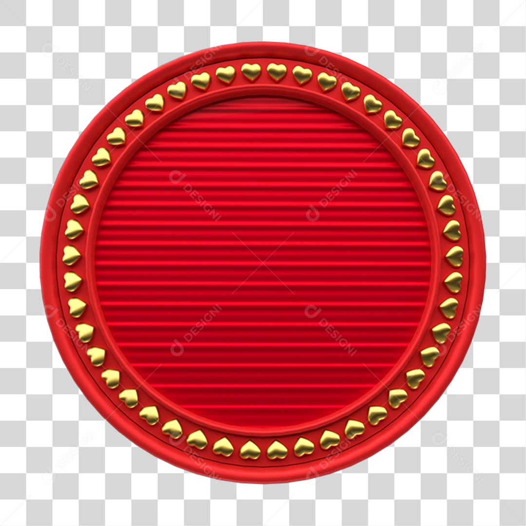 Elemento 3D Circulo Placa Redonda PNG Transparente