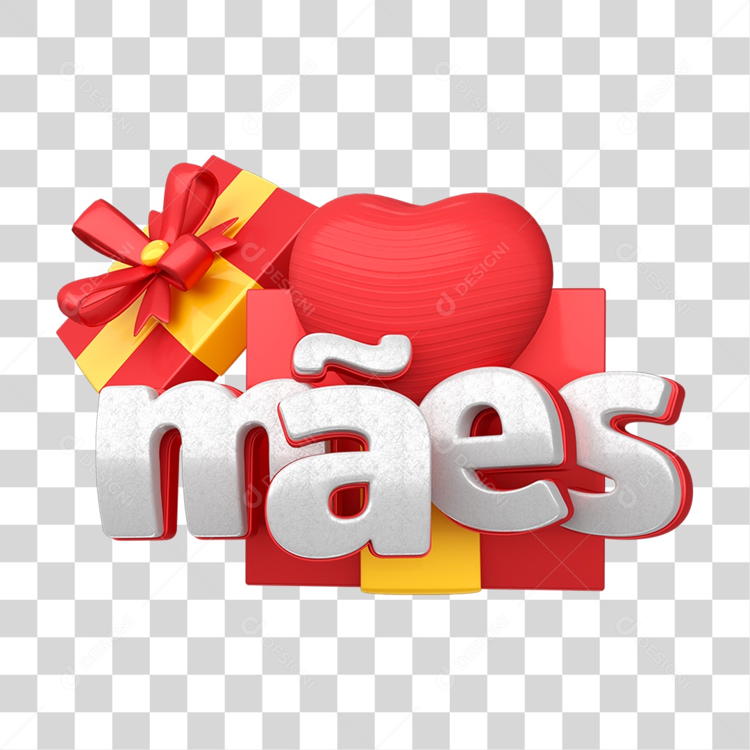Selo 3D Mães Presentes PNG Transparente