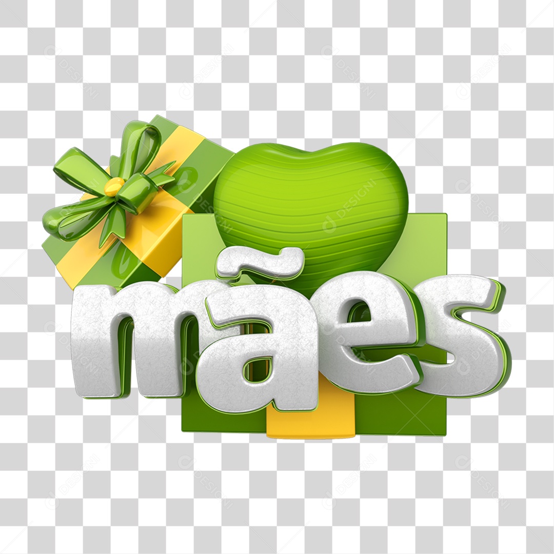 Selo 3D Mães Presentes PNG Transparente