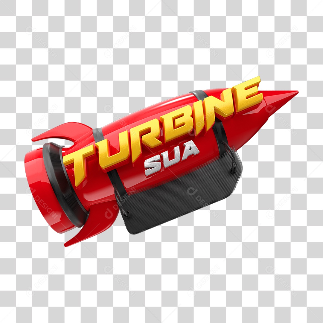 Selo 3D Turbine Sua PNG Transparente