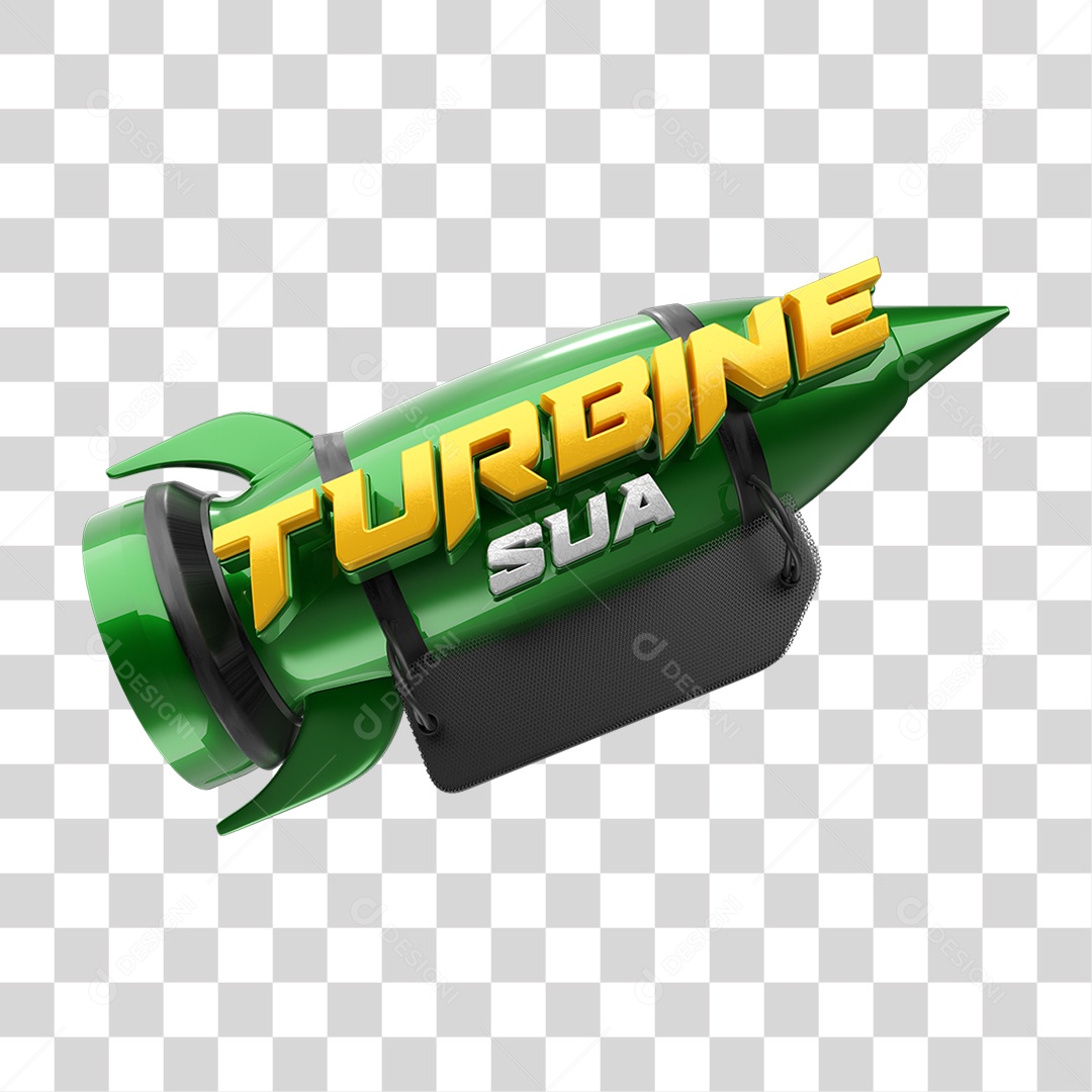 Selo 3D Turbine Sua PNG Transparente