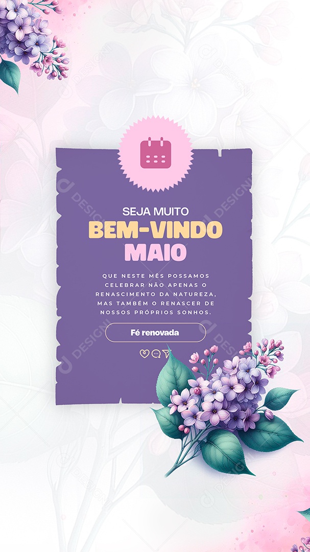 Story Seja Muito Bem Vindo Maio que Neste Mês Possamos Celebrar Social Media PSD Editável