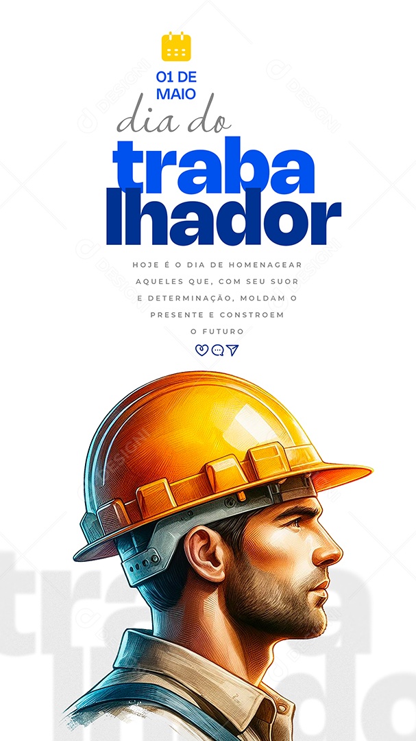 Story Dia do Trabalhador 01 de Maio Social Media PSD Editável