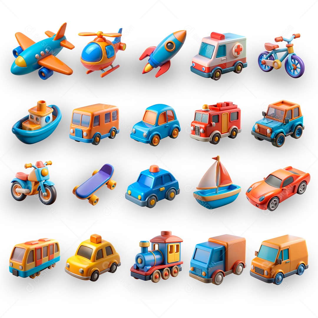 Veículos Elemento 3D para Composição PSD