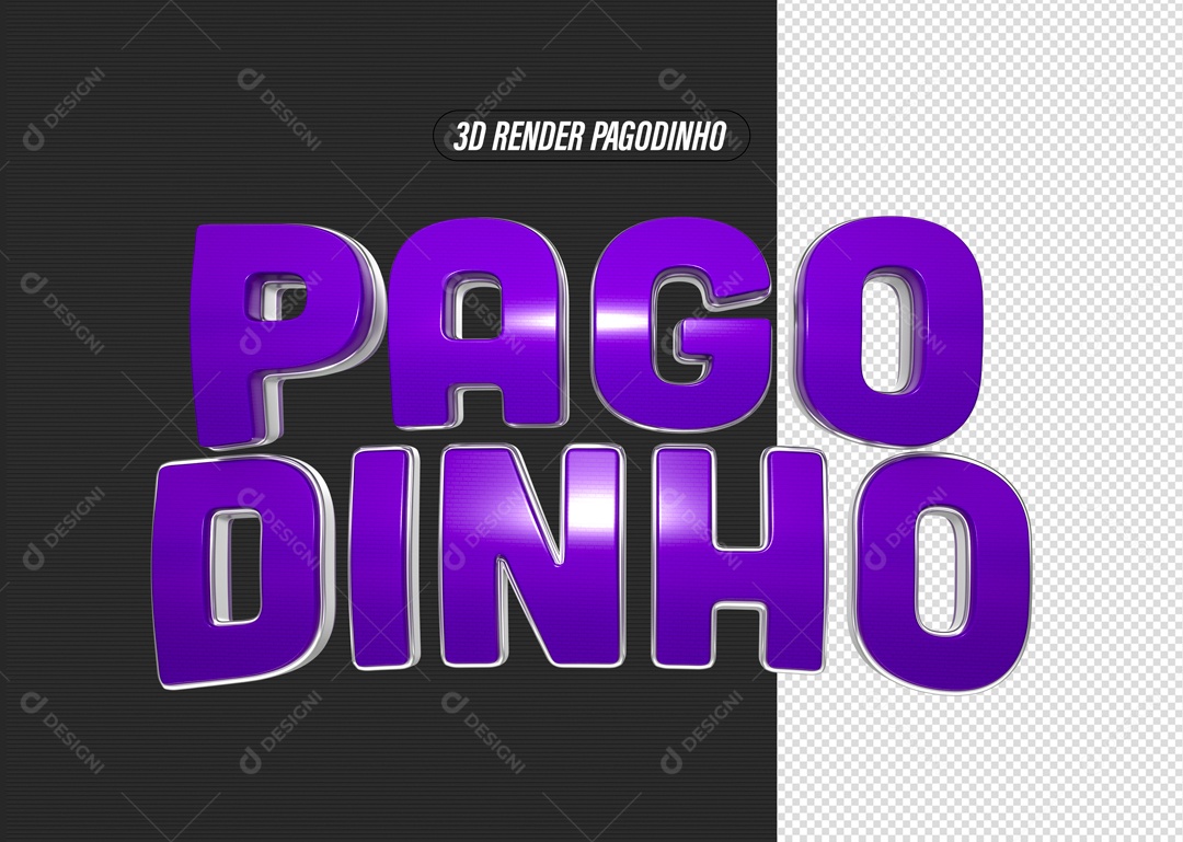 Pagodinho Selo 3D Azul para Composição PSD