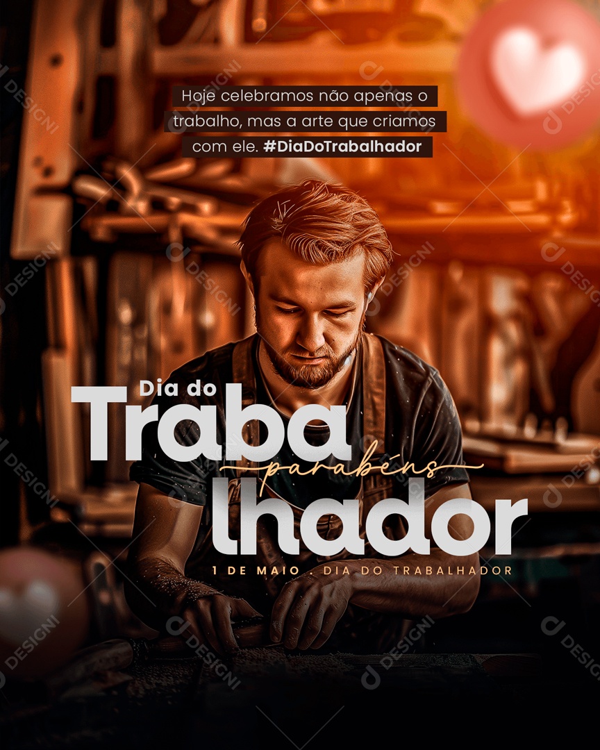 Dia do Trabalhador 01 de Maio Hoje Celebramos não Apenas o Trabalho Social Media PSD Editável