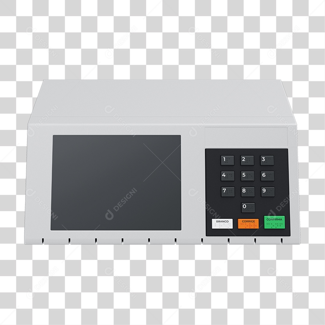 Elemento 3D Urna Eletrônica de Votação PNG Transparente