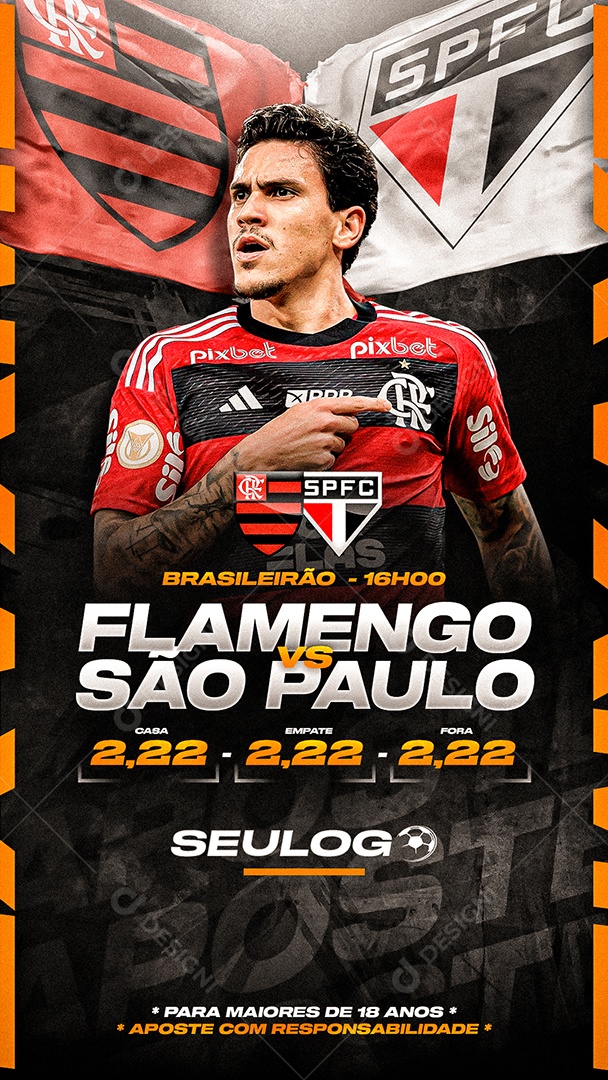 Jogo Brasileirão 1 Jogador Fácil Edição Social Media PSD Editável