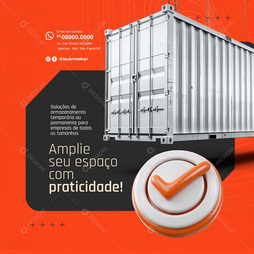Containers Amplie seu Espaço com Praticidade Social Media PSD Editável