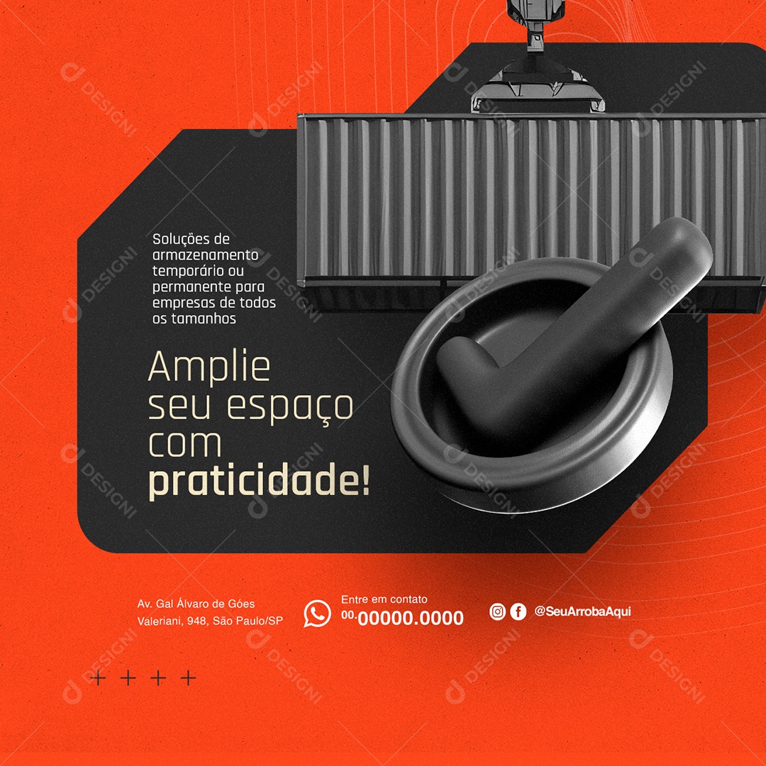 Containers Amplie seu Espaço com Praticidade Social Media PSD Editável