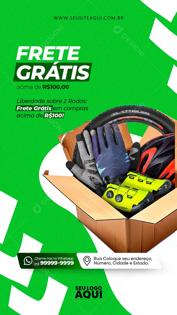 Story Bicicletaria Social Media PSD Editável